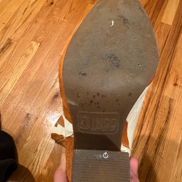 Dingo Cowhide Cowboy Boot Size 7.5 - Picture 3 of 4